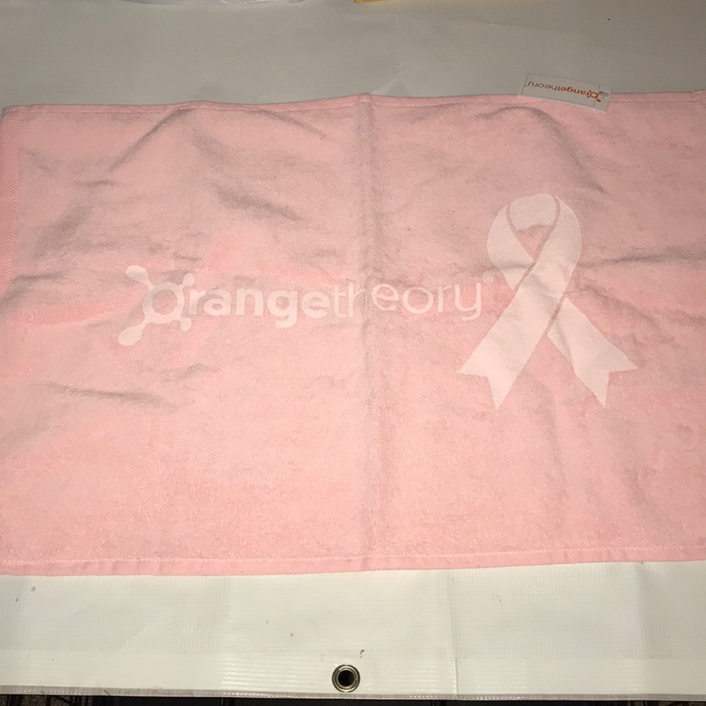 Orangetheory towel (breast cancer edition)